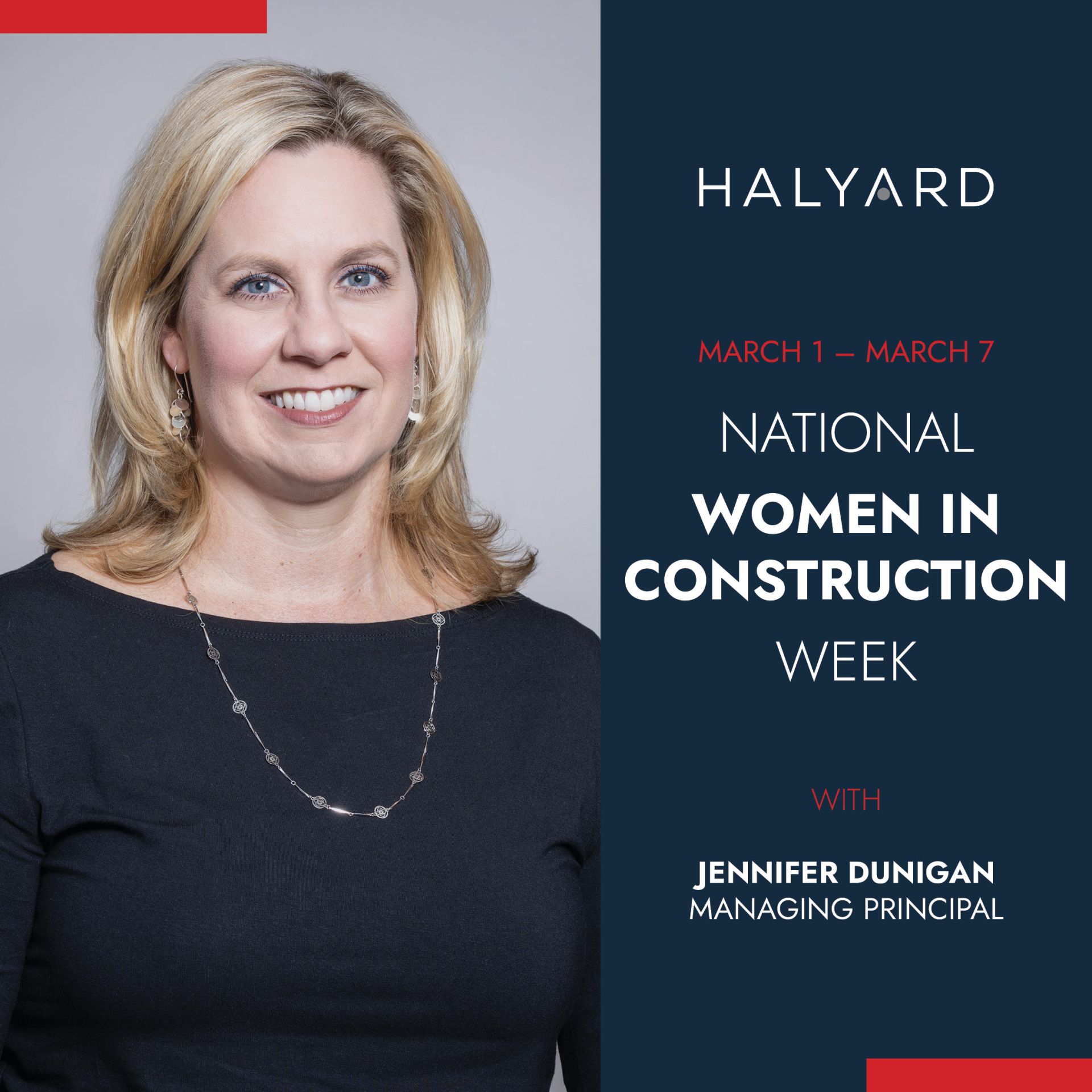 Women in Construction Week Spotlight: Jennifer Dunigan, Managing Principal at Halyard